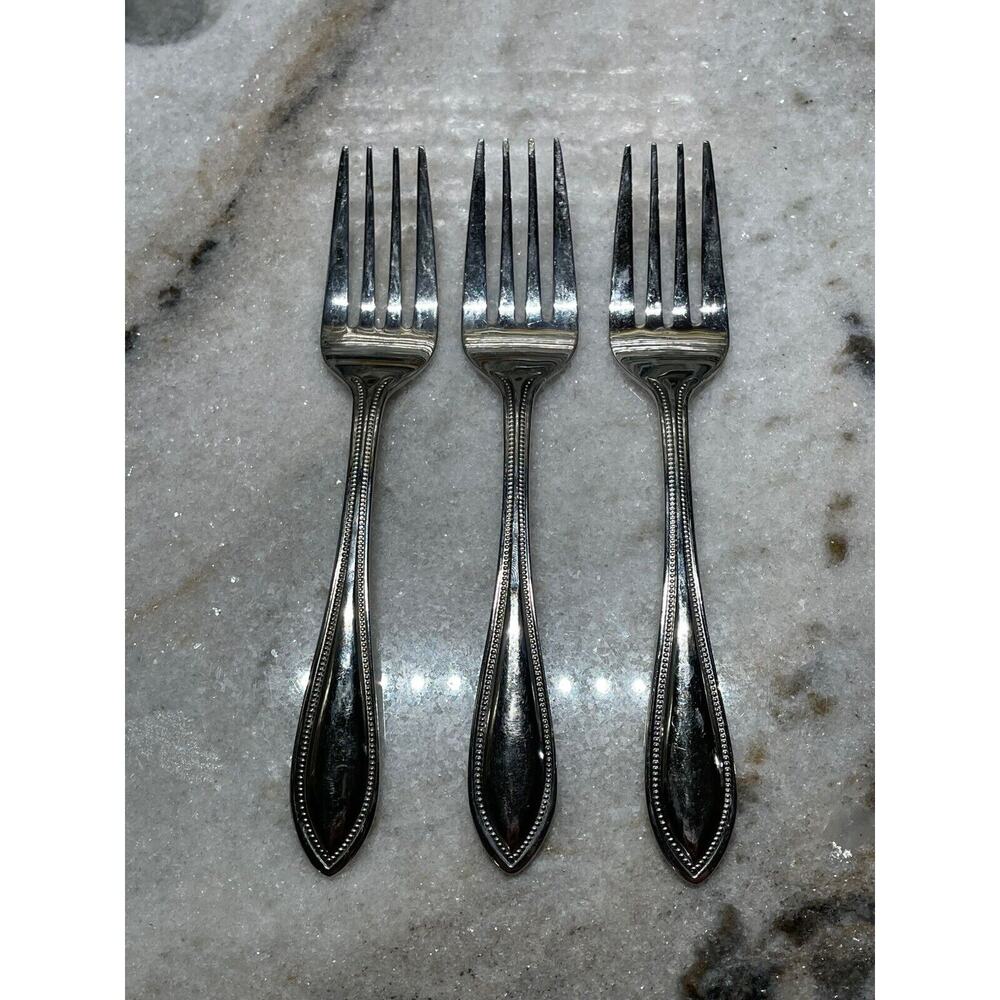 Wallace American Tradition Stainless USA Three 3 Individual Salad Forks Fork